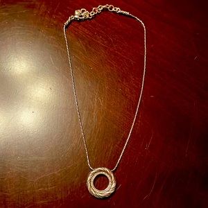 Brighton silver necklace with little faux diamond accents